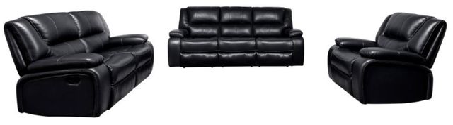 Coaster® Camila 3-Piece Black Manual Reclining Living Room Set-0