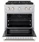 ZLINE 30" Satin Stainless Steel Pro Style Gas Range with White Matte Door-1