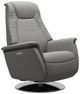 Stressless® by Ekornes® Customizable Max Leather Small Power Recliner with Moon Steel Base-0
