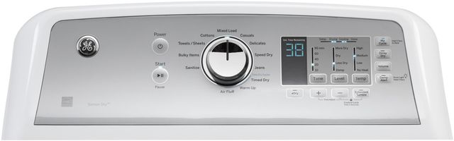 GE® 7.4 Cu. Ft. White Gas Dryer-3