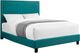 Elements International Erica Teal Upholstered Queen Platform Bed-1