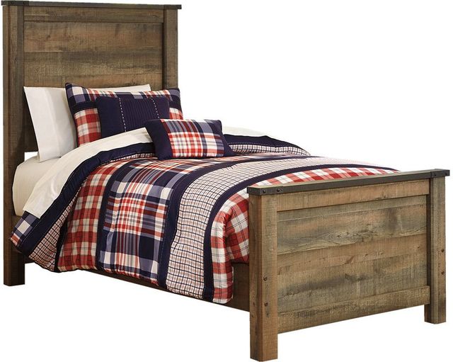 Signature Design by Ashley® Trinell 2-Piece Brown Twin Panel Bed Set-1