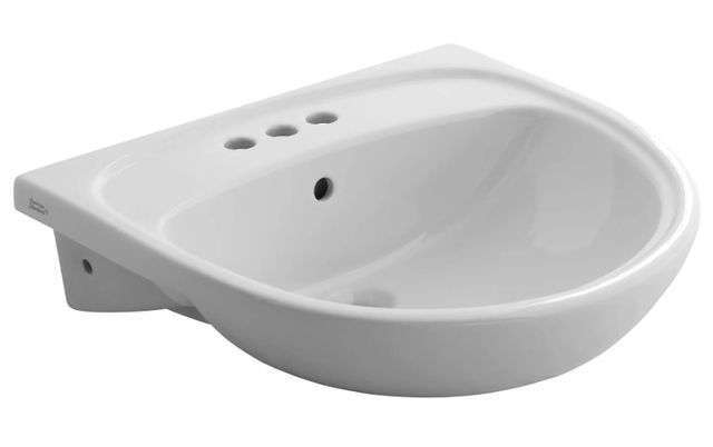 American Standard Mezzo White Semi-Countertop Sink with 4" Centerset-0
