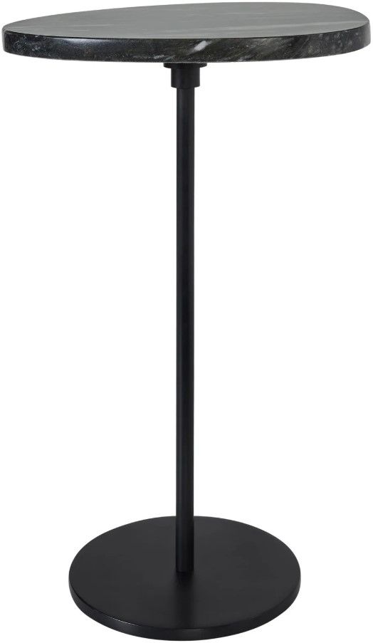 Renwil® Adeline Antique Green Side Table with Black Base-0