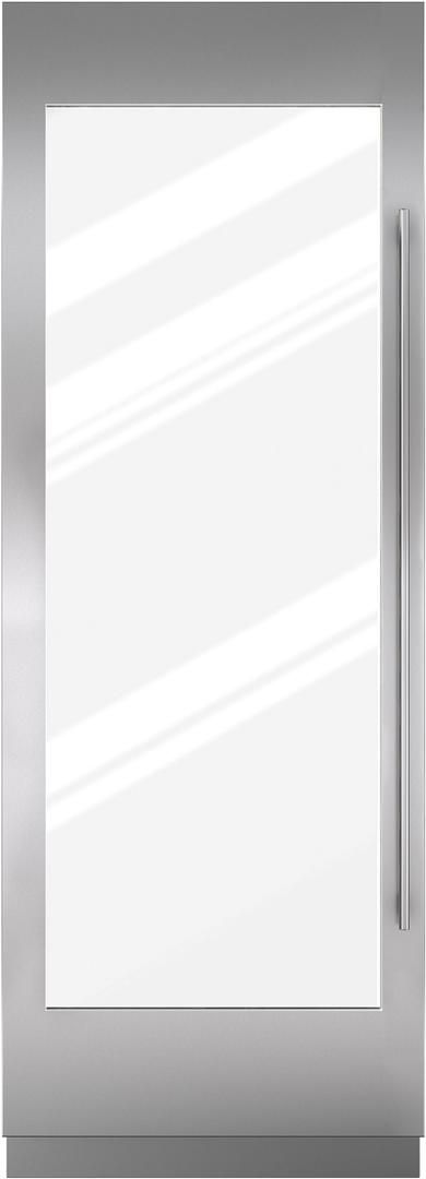 Sub-Zero® 30" Stainless Steel Left Hinge Column Refrigerator Glass Door Panel Kit with Tubular Handle-0