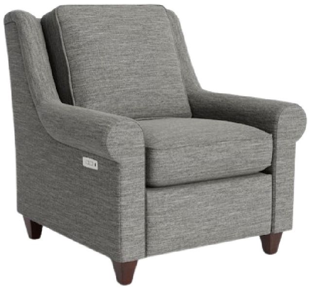Bassett® Furniture Customizable Magnificent Motion Fabric Roll Arm Power Wall Recliner-0