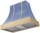 AGA Cascade 36" Carnaby Blue Wall Mounted Range Hood with Brushed Brass Trim-0