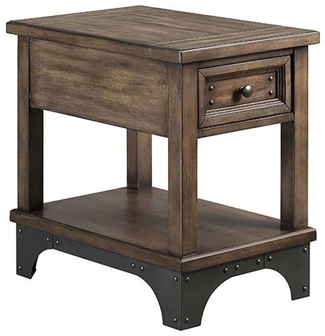 Intercon Whiskey River Gunpowder Gray Chairside Table-0