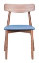 Zuo® Newman Walnut/Blue Dining Chair-1