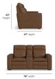 Flexsteel® Dutch Cortado Brown Power Reclining Loveseat with Console-2