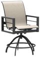 Homecrest™ Outdoor Living Customizable Sutton Aluminum/Fabric Outdoor Sling Swivel Rocker Balcony Stool-0