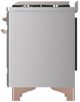 Ilve® Majestic III 60" Stainless Steel Pro Style Dual Fuel Natural Gas Range with Solid Door and Copper Trim-4