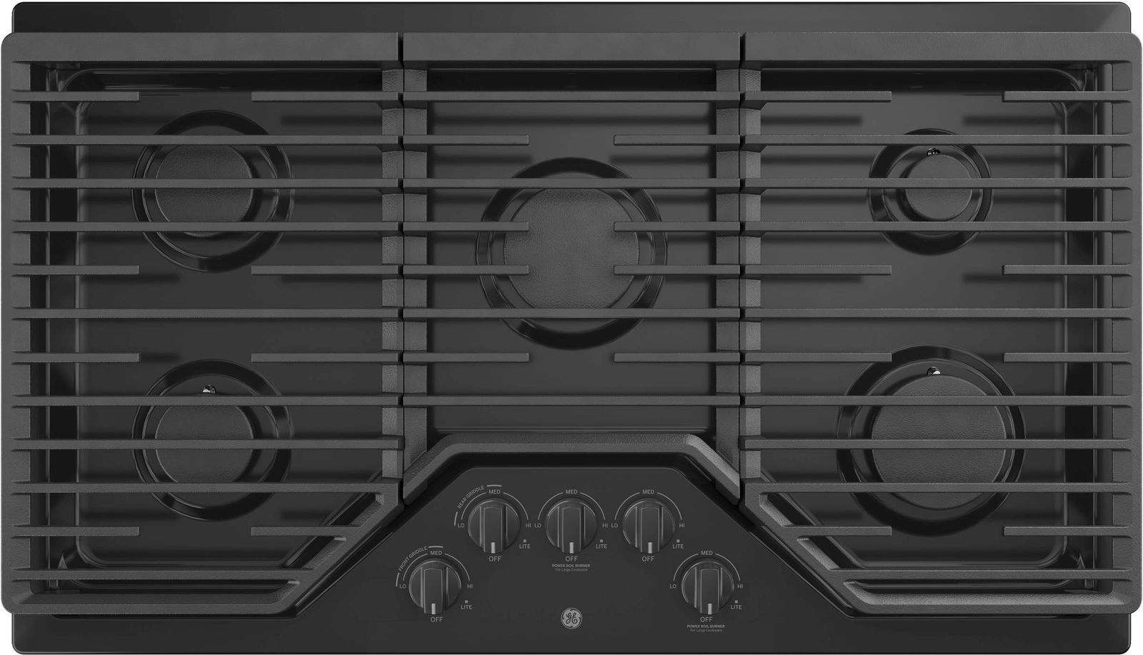 GE® 36" Black Built-In Gas Cooktop