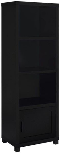 Coaster® Jupiter Black 3-Shelf Media Tower Bookcase with Storage Cabinet