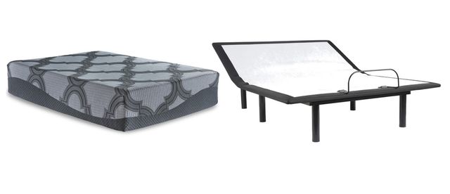 Sierra Sleep® by Ashley® 2-Piece 14" Hybrid and Adjustable Base Queen Mattress Set-0