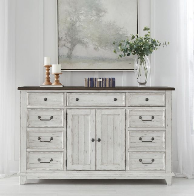 Liberty Furniture River Place Riverstone White/Tobacco Dresser-1