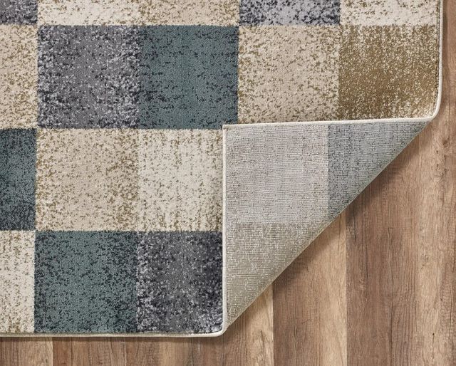 KAS Rugs Avalon Ivory Checkered 5'x8' Area Rug-3