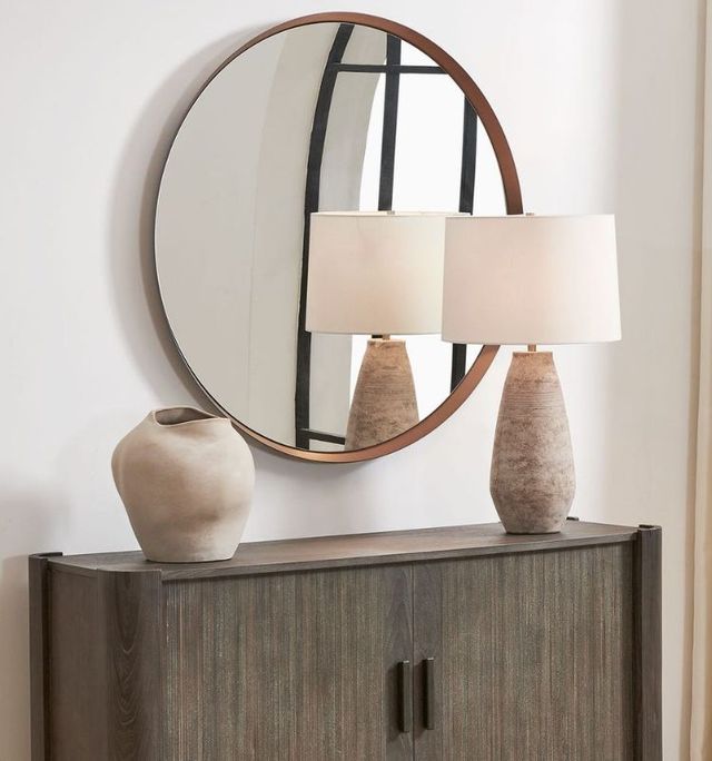 Uttermost® Torrado Plated Bronze Round Mirror-2