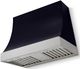 La Cornue CornuFé Marquee 36" Gloss Black Range Hood with Satin Chrome Trim-0