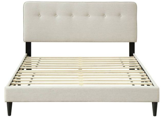 Bernards Amelia Beige Upholstered Full Panel Bed-2