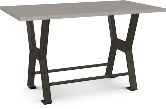 Amisco Customizable Parade 42" Thermo Fused Laminate Short Bar Table with 1.63" Thick Tabletop-0