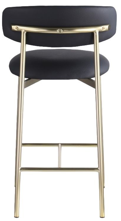 Meridian Furniture Lupita Black/Brushed Gold Counter Stool-2