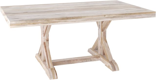 Canade Customizable Loft Natural Washed Trestle Dining Table-2