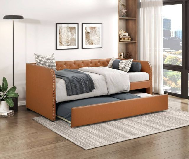 Homelegance® Wilcox Brown Youth Twin Daybed with Trundle-1