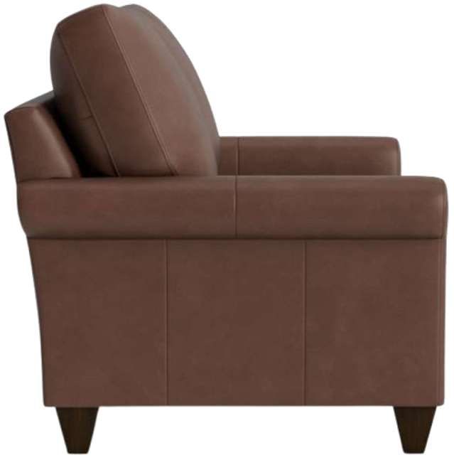 Bassett® Furniture Customizable True Custom® Leather Roll Arm Loveseat-2