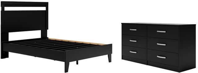 Signature Design by Ashley® Finch 2-Piece Black Full Panel Platform Bed Set-0