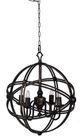 A & B Home Vintage Glamour Antique Black Abstract Chandelier-0