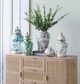 A & B Home Green/White Ginger Jar-5