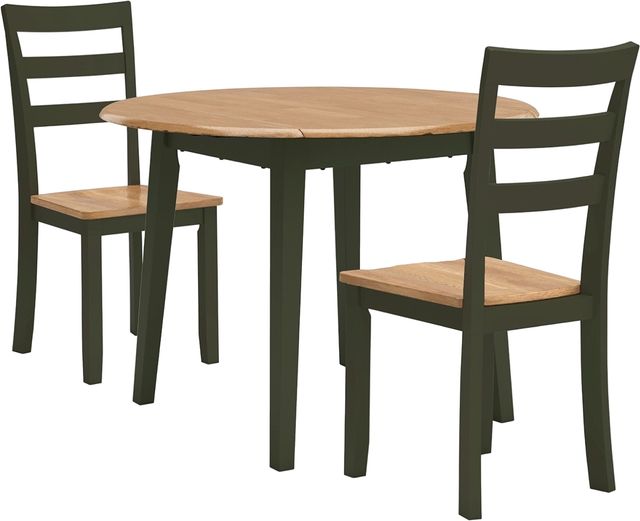 Signature Design by Ashley® Gesthaven 3-Piece Natural/Green Dining Table Set-0
