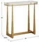 Uttermost® Midas Thick Crystal Top Accent Table with Antique Gold Base-3