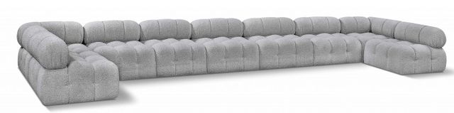 Meridian Furniture Ames 9-Piece Grey Boucle Sectional-0