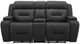 Liberty Furniture Chapman Aline Coal Leather Power Reclining Loveseat with Console-0