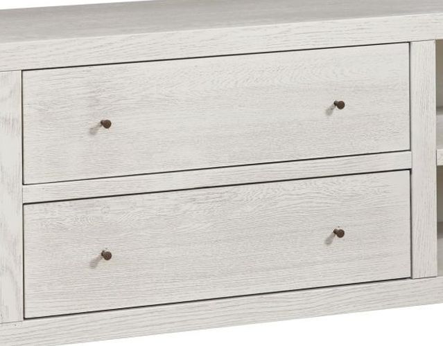 aspenhome® Latitude Brushed White 84'' Console with 2-Drawers-2