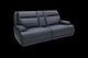 iPowr Steel Blue Triple Power Reclining Console Sofa with Heat, Massage and Mulitmedia Control -1