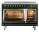 Ilve® Nostalgie II Noblesse 48'' Emerald Green Pro Style Induction Range with Burnished Trim-2
