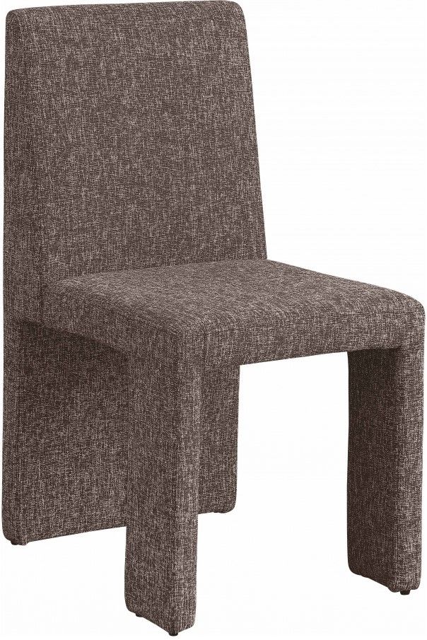 Meridian Furniture Benson Brown Linen Upholstered Dining Side Chair-0
