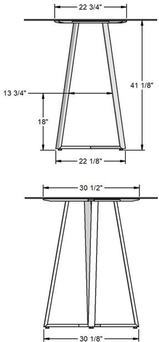 Amisco Customizable Dirk Birch Veneer Bar Table with 36" Tabletop-1