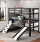 Donco Kids Art & Play Dark Gray/White Youth Twin/Twin Activity Bunkbed-1