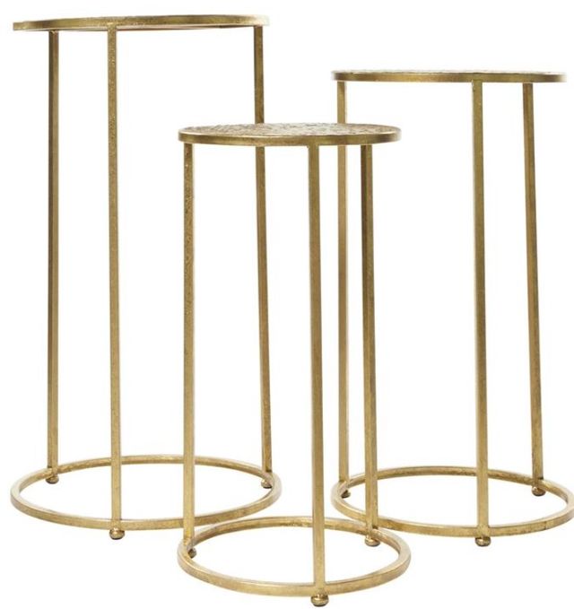 Deco Marche 3-Piece Gold Nesting Table Set-1