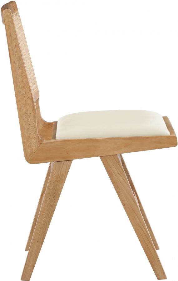 Meridian Furniture Abby Cream/Natural Dining Side Chair-2