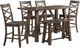 Elements International Renegade 6-Piece Cherry Counter Height Dining Set-0