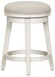 Liberty Furniture Modern Farmhouse Flea Market White/Gray Console Swivel Stool-3