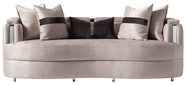 Michael Amini® Carmela Zinc Sofa with Silver Accent-2