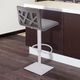Armen Living Crystal Gray/White Adjustable Height Stool-1