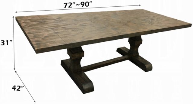 ACME Furniture Landon Salvage Brown Dining Table-2