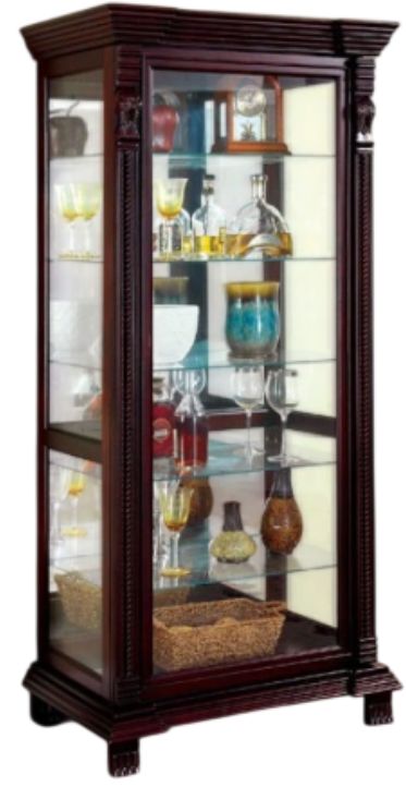 Furniture of America® Tulare Dark Cherry Curio-0